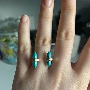 Size 7 Turquoise Double Stone Ring💫